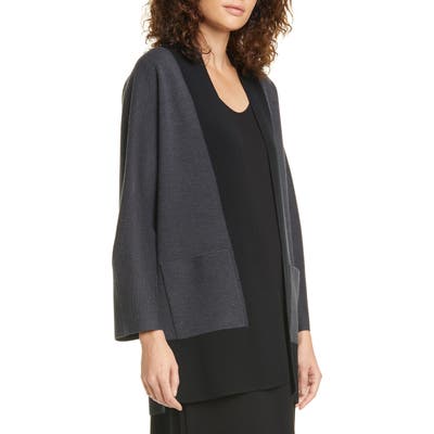 Eileen Fisher Merino Wool Cardigan, Grey