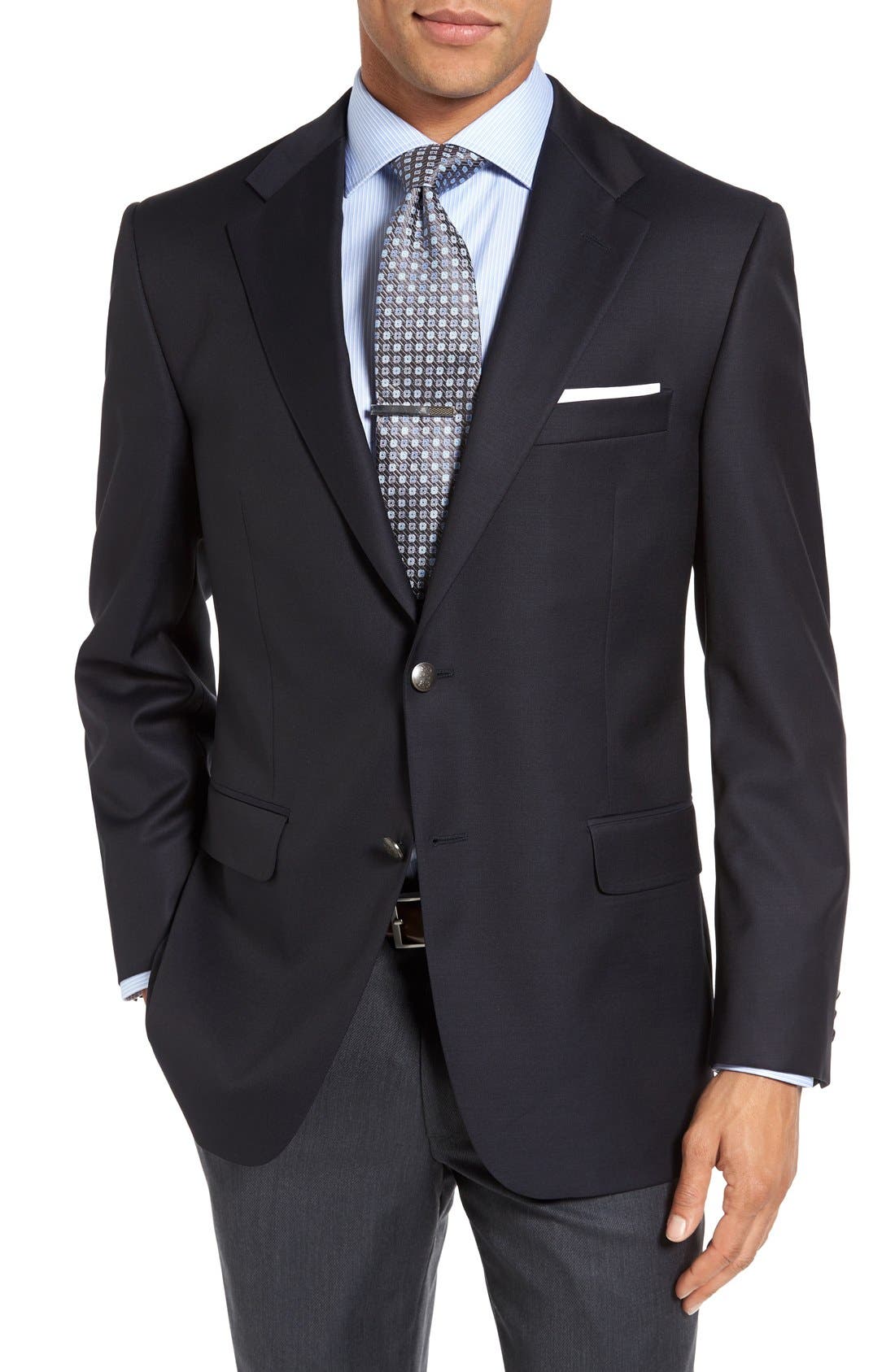 Hickey Freeman Classic B Fit Wool Travel Blazer | Nordstrom