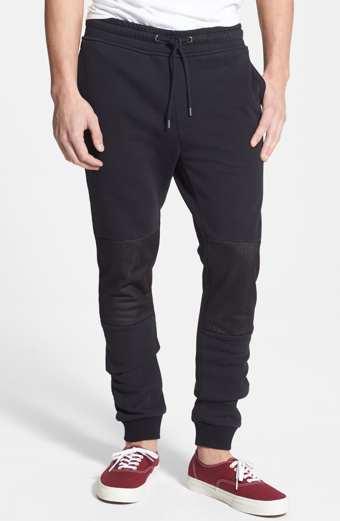 Topman Skinny Fit Mesh Knee Patch Jogger Sweatpants Nordstrom