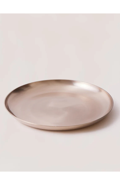 Shop Fleck Luxe Kansa Platter In Bronze