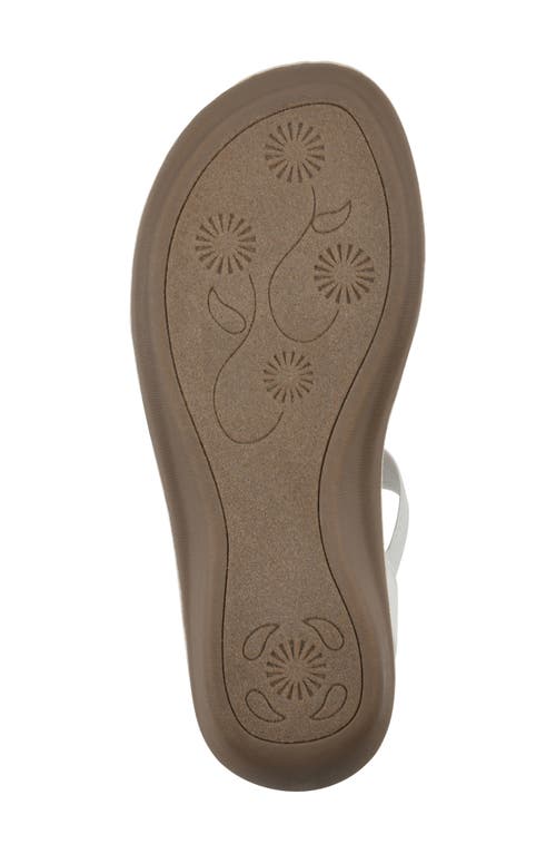 Cliffs By White Mountain Camryn Strappy Wedge Sandal In Silver/met/sueded Smooth