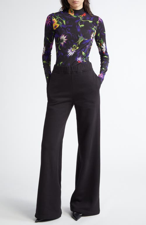 Shop Maccapani The Genie Floral Long Sleeve Top In Black/colors