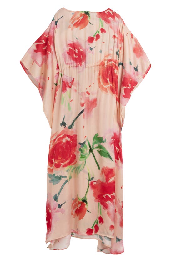 Saachi Graceful Blossom Floral Print Cover-up Kaftan In Multi