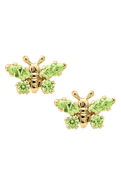 Mignonette Butterfly Birthstone Gold Earrings in August at Nordstrom
