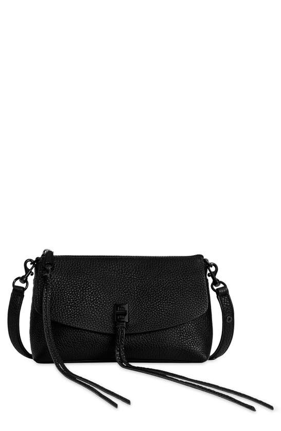 Rebecca Minkoff Darren Top Zip Leather Crossbody Bag In Black | ModeSens