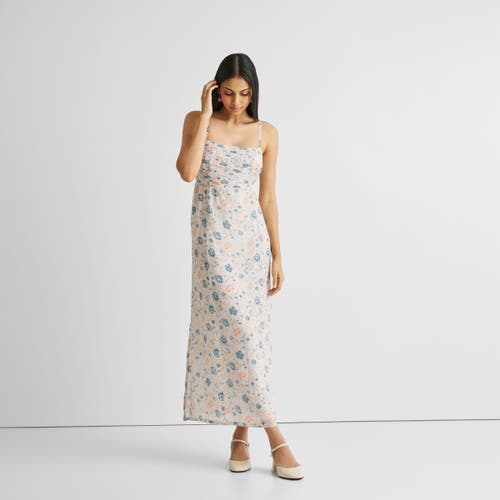 Reistor Ruched Floral Strappy Maxi Dress In Azalea Allure