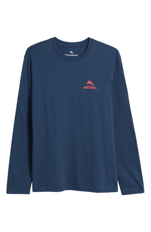 Shop Tommy Bahama Six Pack Labs Long Sleeve Graphic T-shirt In Navy