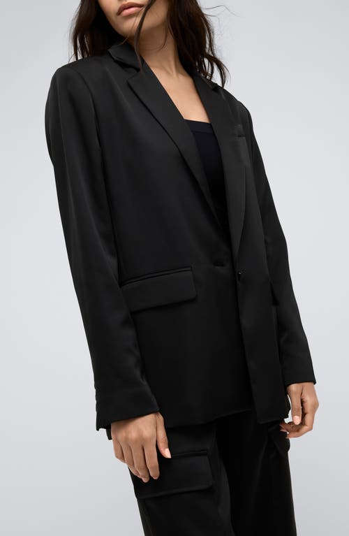 KENNETH COLE KENNETH COLE ONE-BUTTON SATIN BLAZER 