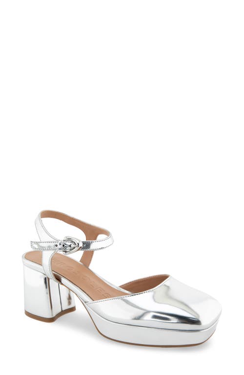 Shop Aerosoles Soir Platform Pump In Silver Mirror Metallic