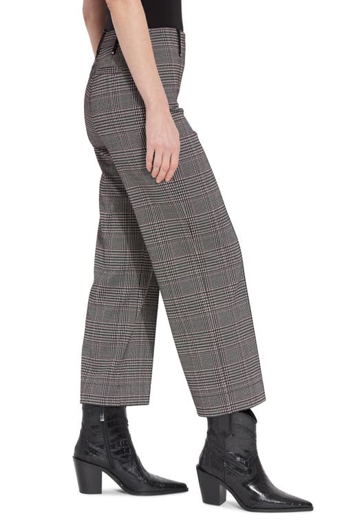 Shop Lyssé Livia Jacquard Crop Wide Leg Ponte Pants In Boston Glen Plaid