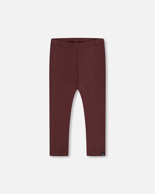 Shop Deux Par Deux Baby Girl's Rib Leggings Dark Brown In Java