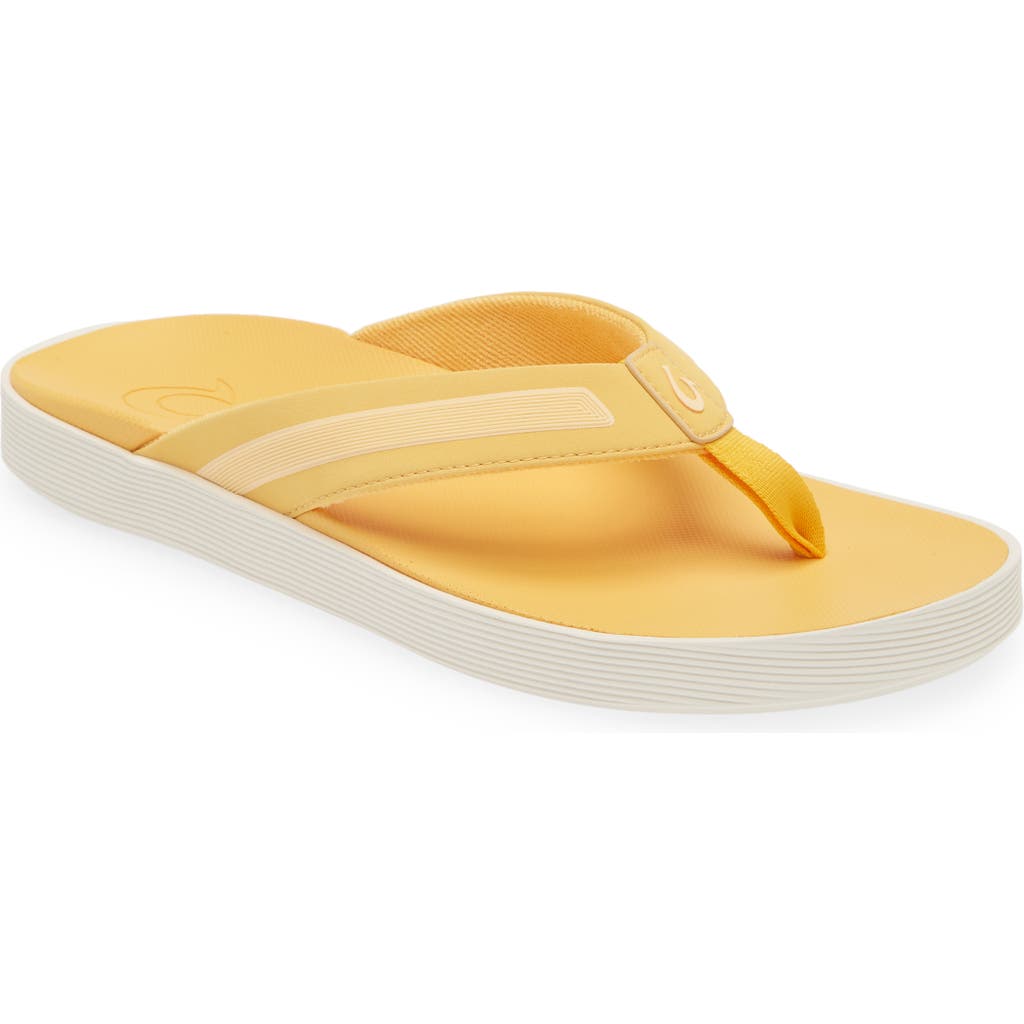 Olukai Leeward Flip Flop In Yellow