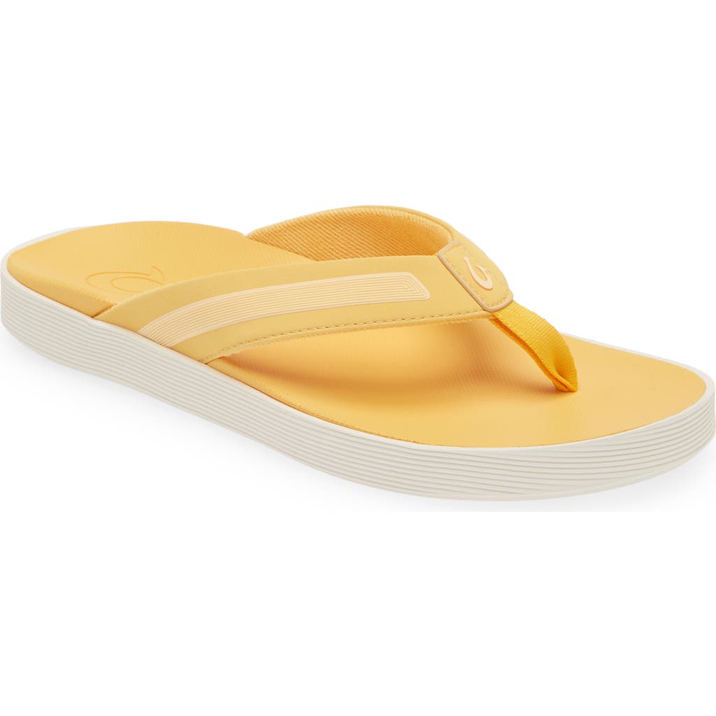 Olukai Leeward Flip Flop In Solar Glow/solar Glow
