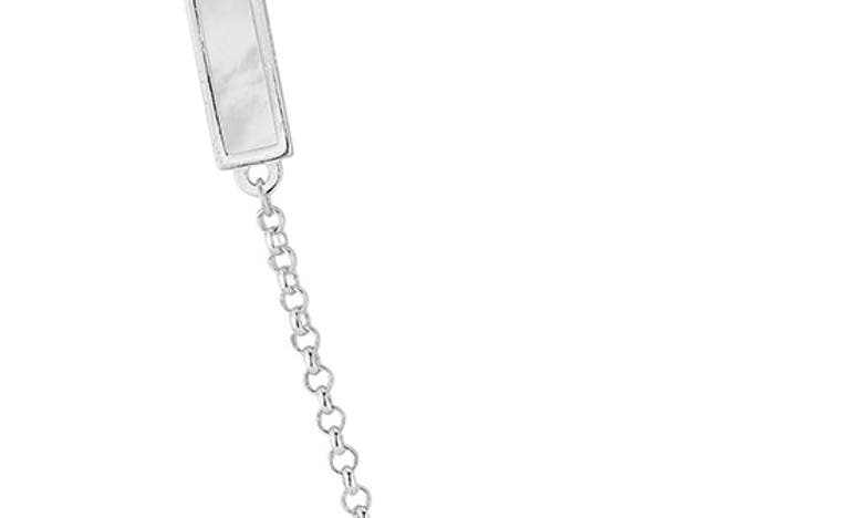 Sphera Milano Mother-of-pearl Bar Station Necklace In Silver