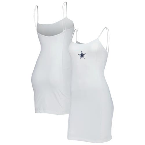 KADYLUXE Women's White Dallas Cowboys Sleeveless Sports Dress