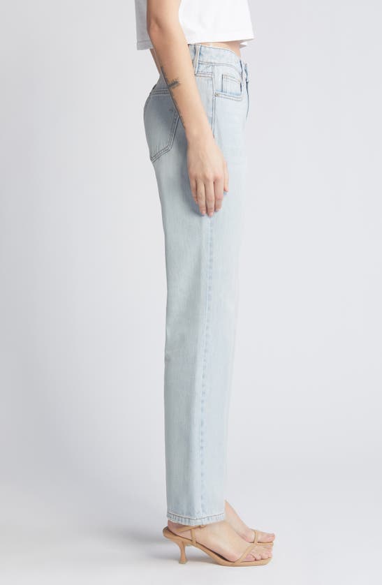 Shop Hidden Jeans Classic Relaxed Ankle Straight Leg Jeans In Light Wash