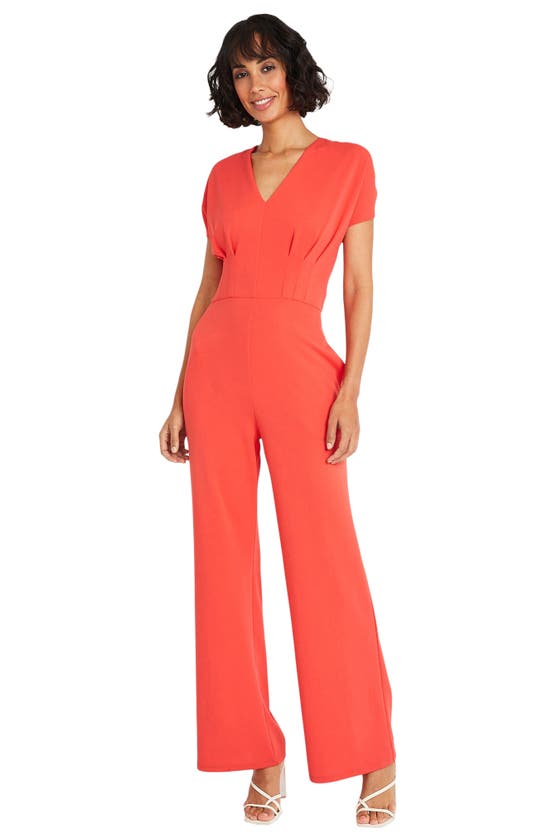 Shop Maggy London Pleated Bodice Jumpsuit In Bittersweet