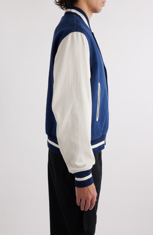 Givenchy Bicolor Cotton Varsity Jacket In Blue/white