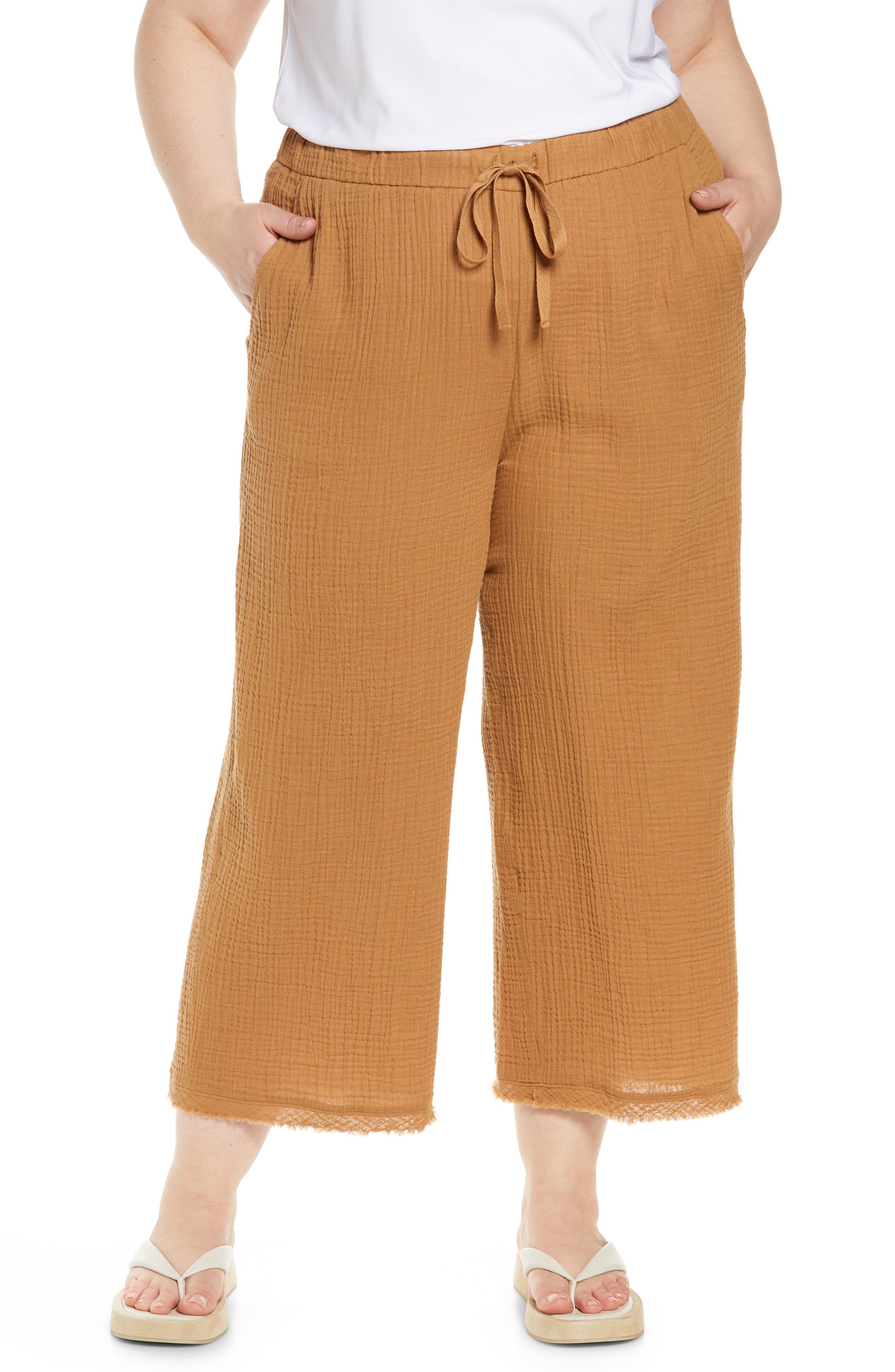Women's 100% Cotton Plus-Size Pants 