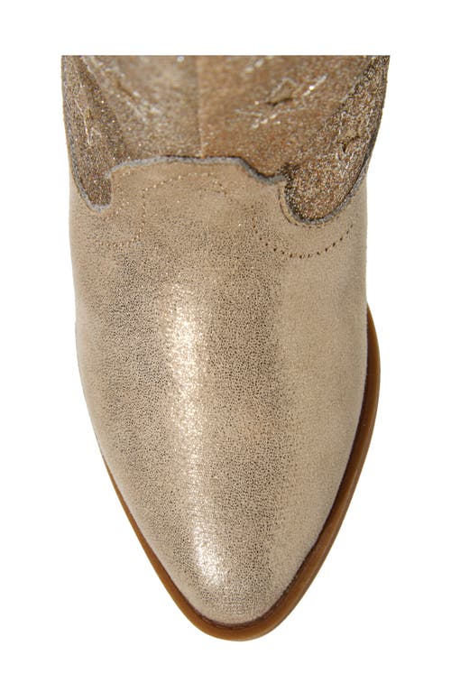 Shop Tucker + Tate Kids' Charli Cowboy Boot In Gold Glitter