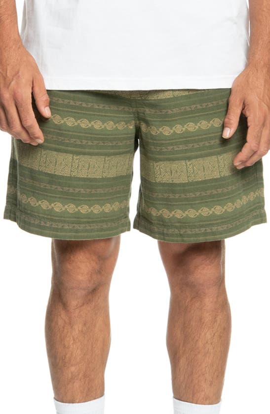 Quiksilver Taxer Jacquard Shorts In Four Leaf Clover