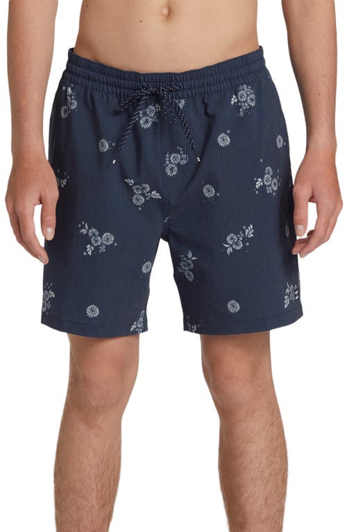 Shop Billabong Sundays Layback Water Repellent Board Shorts In Denim Blue