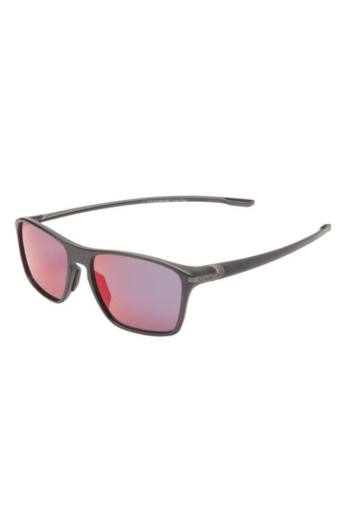 Tag Heuer Vingt Sept 59mm Rectangular Sport Sunglasses In Black/smoke Polarized