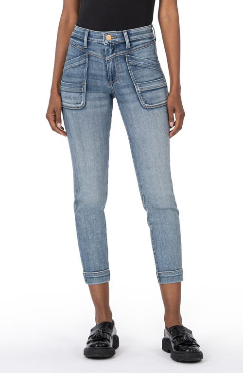 Shop Kut From The Kloth Reese High Waist Crop Skinny Jeans In Electric