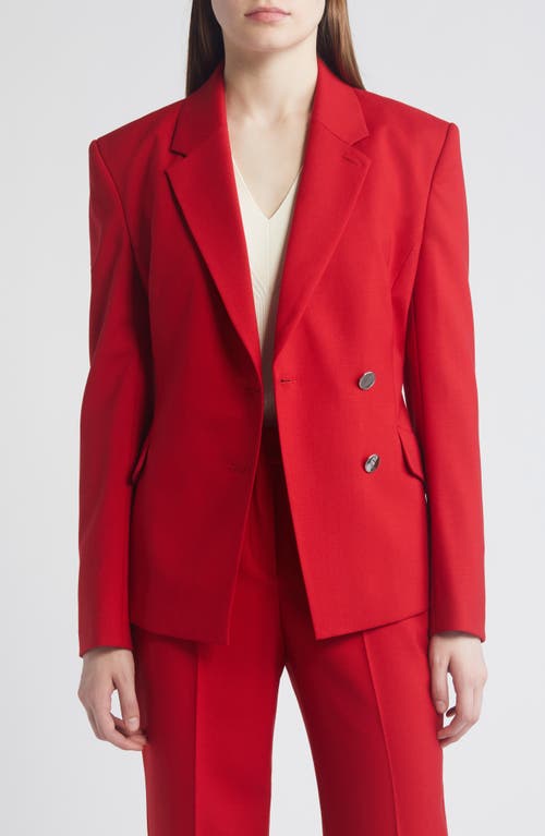 Shop Hugo Boss Boss Jokalia Virgin Wool Blazer In Hope