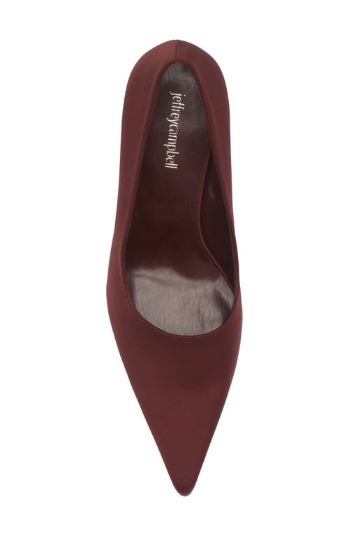 Shop Jeffrey Campbell Chosen Pointed Toe Pump In Wine Silk