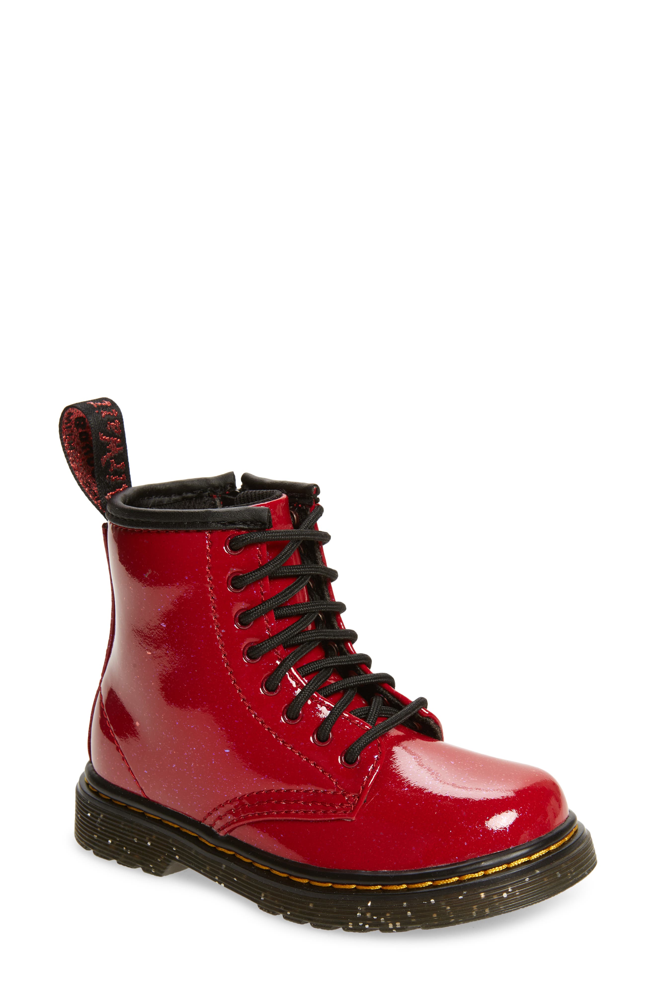 red doc martens women's