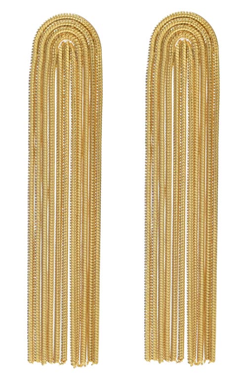 Trento Chain Fringe Drop Earrings in Gold