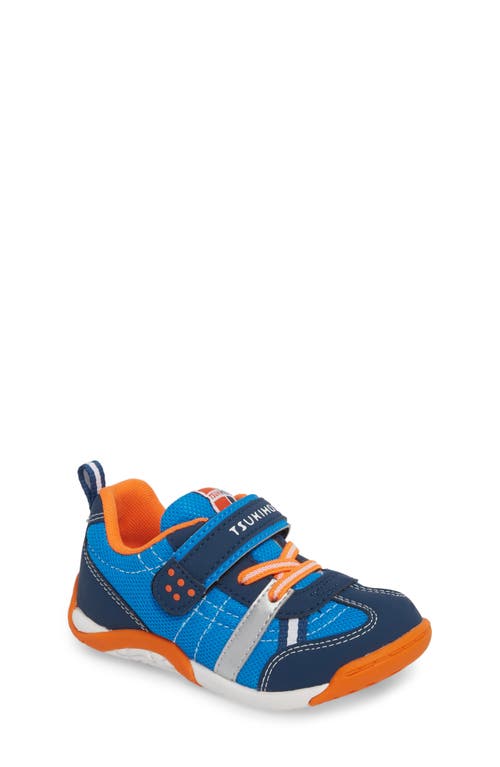 Shop Tsukihoshi Kaz Washable Sneaker In Navy/tangerine