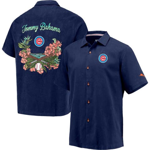 Chicago Cubs Tommy Bahama Coconut Point Island Button-Up Shirt - White