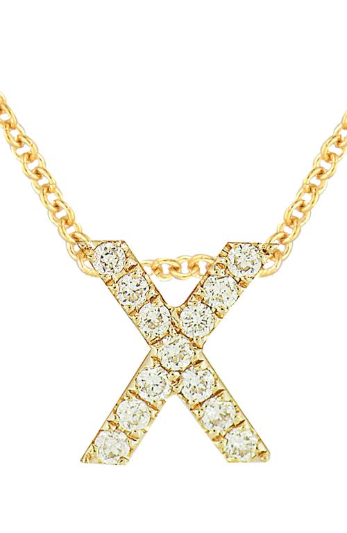 Bony Levy 18k Gold Pavé Diamond Initial Pendant Necklace In 18k Yellow Gold - X