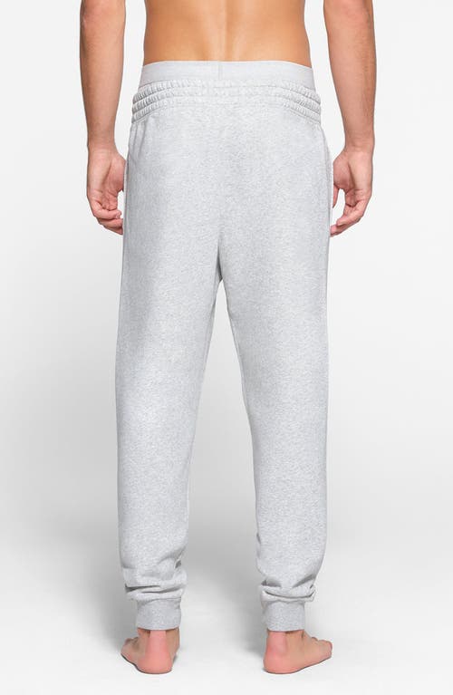 Skims Mens Light Heather Grey Tapered Soft-knit Cotton-blend Jogging Bottoms In Light Heather Grey