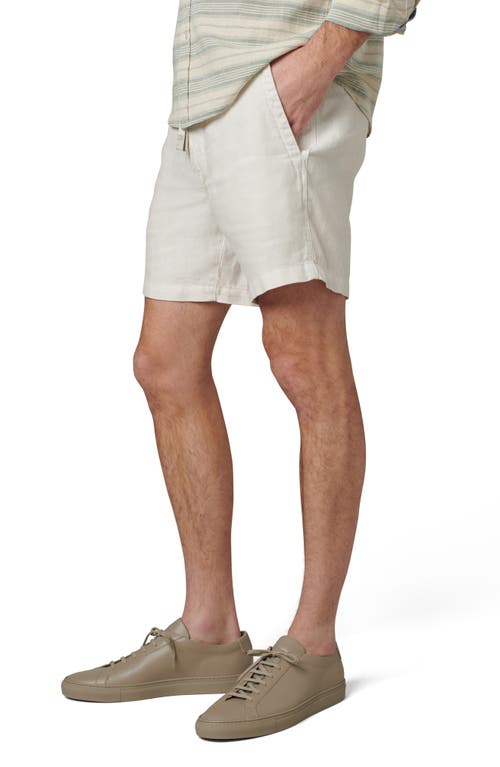 Joe's Emerson Linen Shorts In White Sands