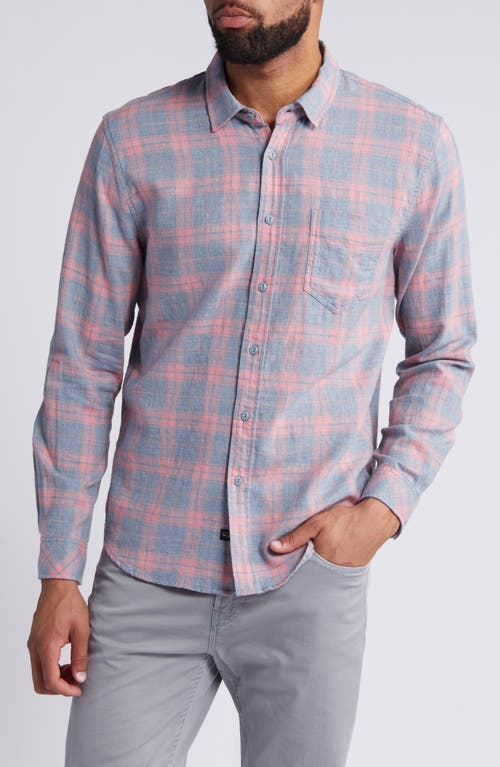 Rails Wyatt Plaid Button-Up Shirt Poppy Denim Melange at Nordstrom,