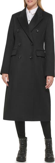 Karl Lagerfeld Paris Wool Blend Double Breasted Coat | Nordstrom