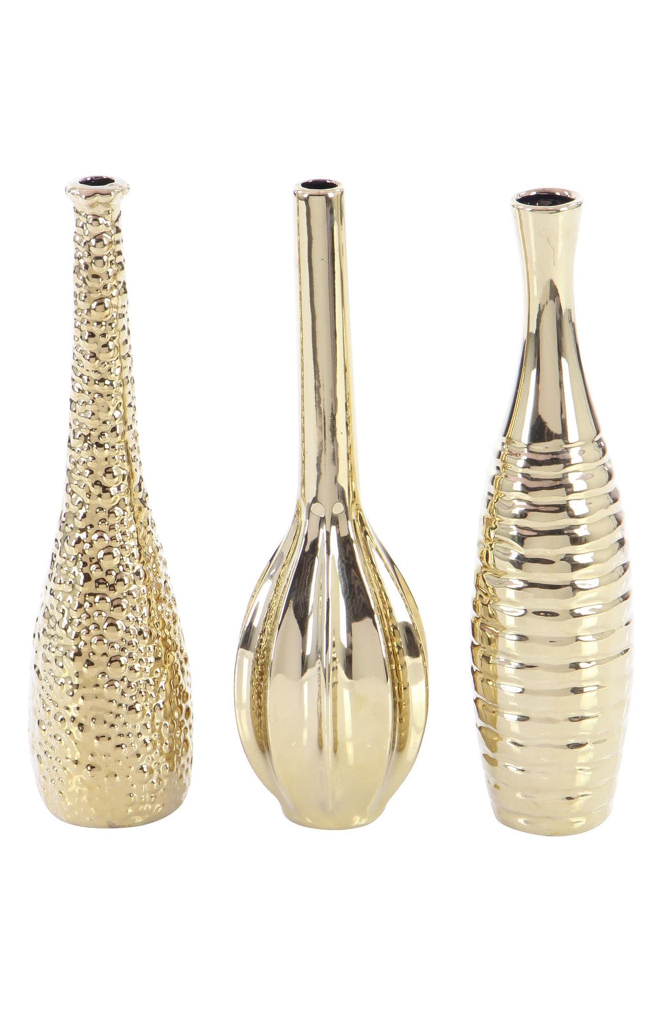 Uma Gold Polished Ceramic Vase