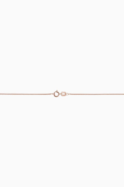 Oradina 14k Rose Solid Gold Bodega Box Chain In Rose Gold