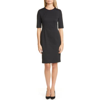 Boss Daxine Textured Sheath Dress, Black