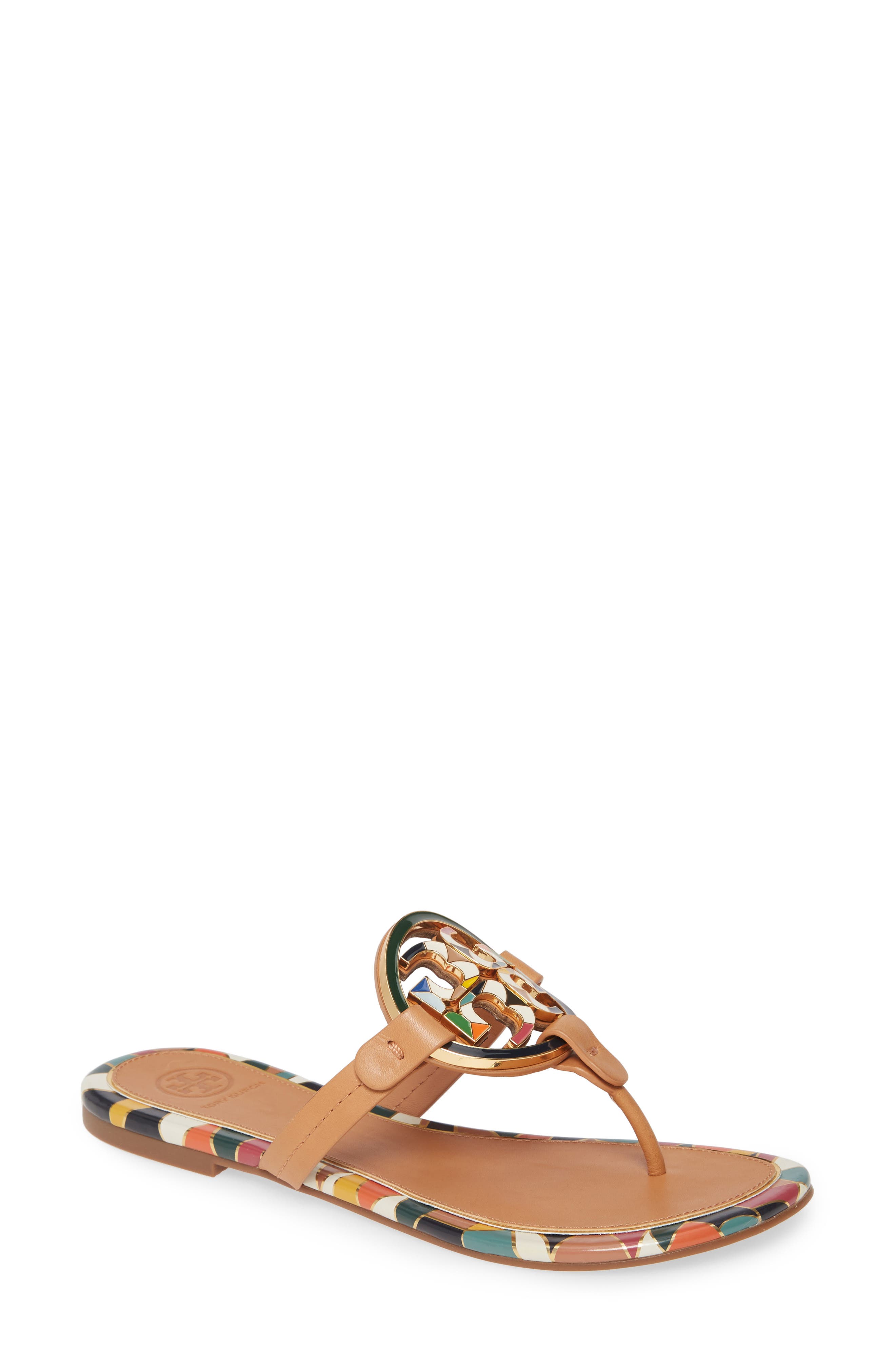 tory burch logo flip flops