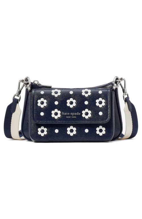 Shop Kate Spade New York Double Up Daisy Patent Leather Shoulder Bag In Parisian Navy Multi