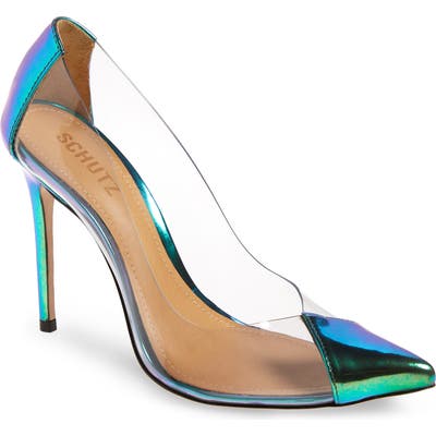 Schutz Cendi Transparent Pump- Blue