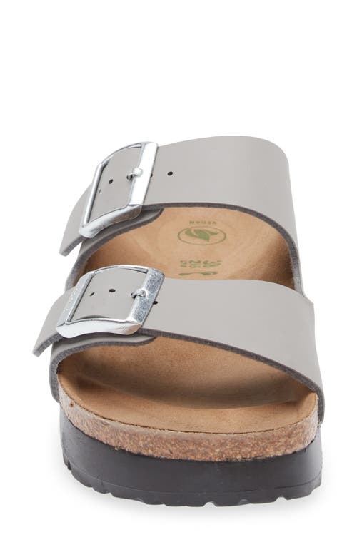 Birkenstock Arizona Platform Slide Sandal In Stone Coin
