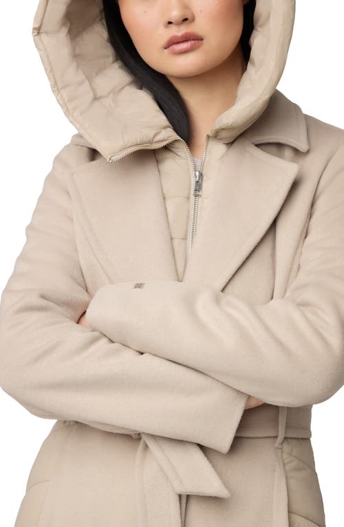 Shop Soia & Kyo Classic Fit Wool Blend Coat With Removable Puffer Bib In Hush