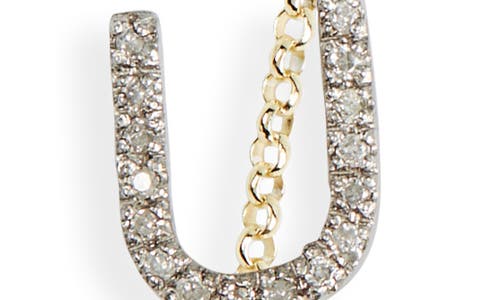 Meshmerise Bezel Diamond Initial Chain Necklace In Yellow-u