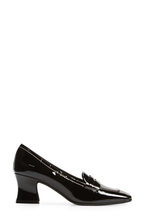 Shop Jeffrey Campbell Nonfiction Penny Loafer Pump In Black Patent