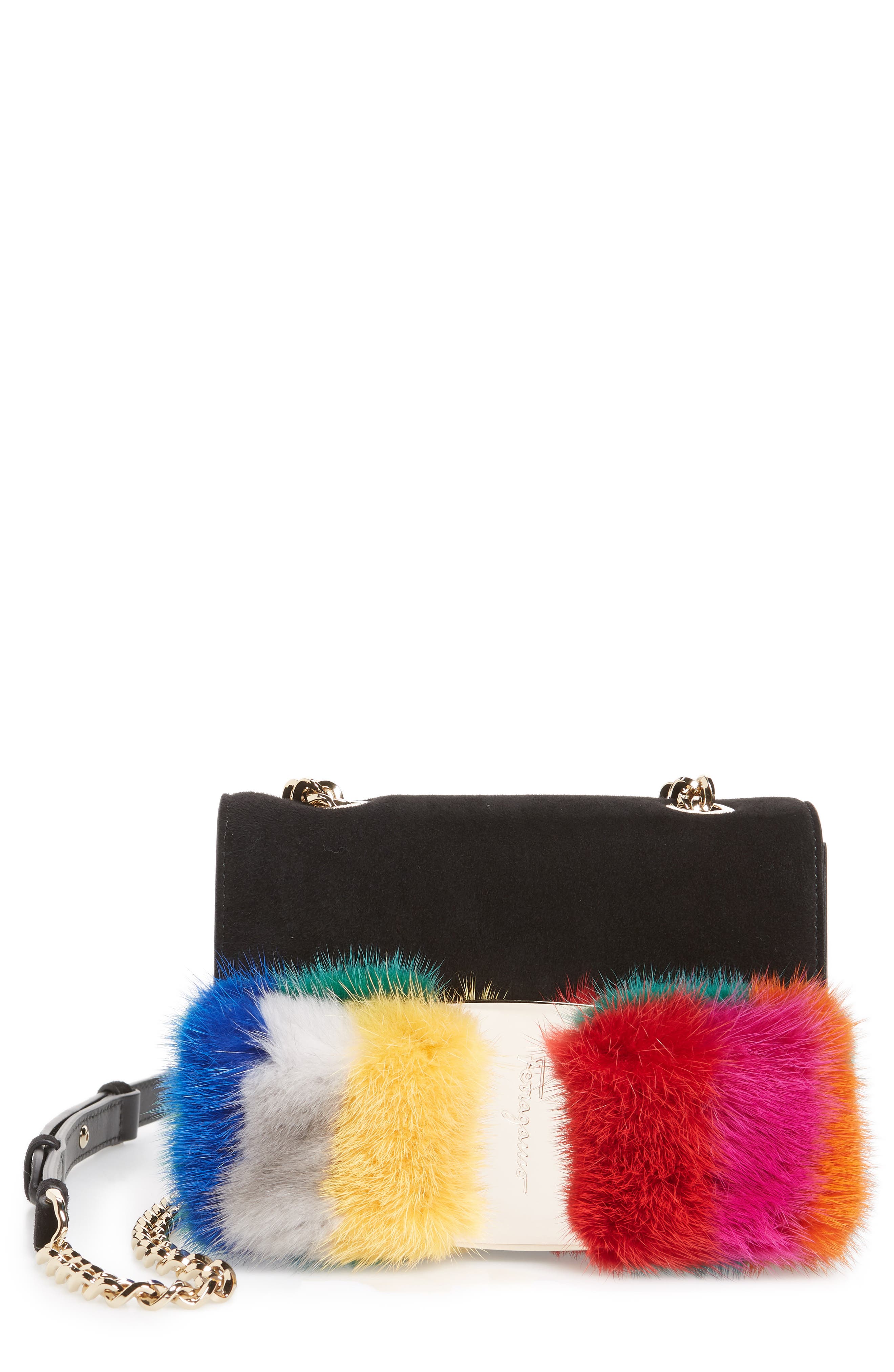 ferragamo fur bag